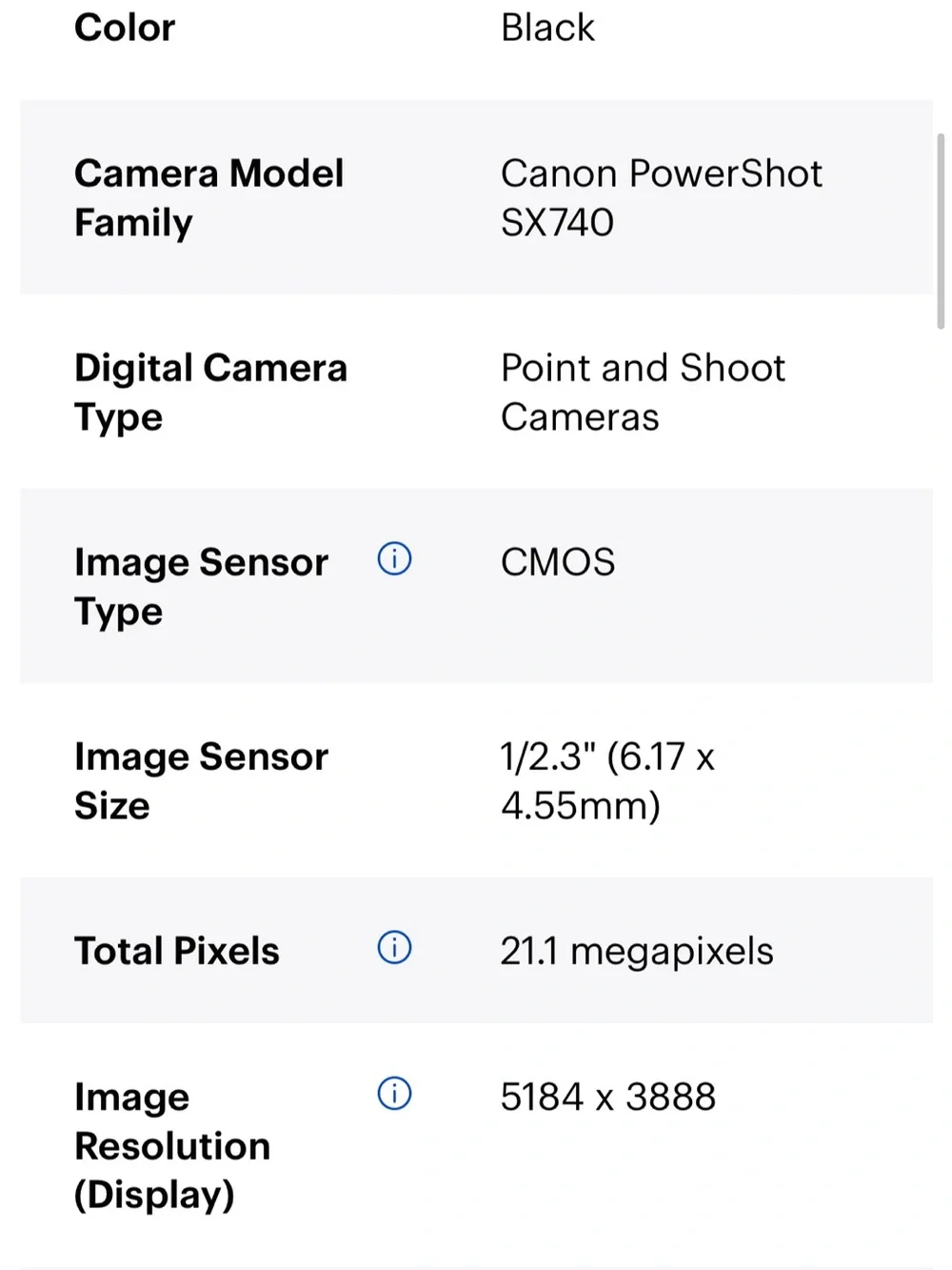 Canon Digital Camera - PowerShot SX740